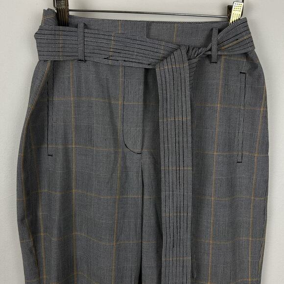 Aritzia Wilfred Plaid High Waisted Tie Front Trouser Pants 8 - Picture 5 of 8